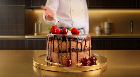 Un appetissant g&acirc;teau au chocolat