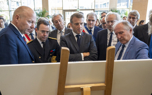 Revivez la visite en images des presidents Georges Siffredi et Emmanuel Macron