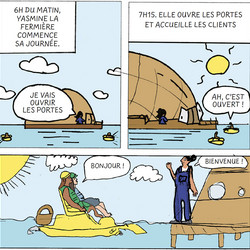 Contribution en BD yasmine la fermi&egrave;re du futur sur les &icirc;les flottantes