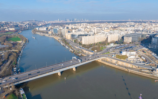Le pont de Sèvres vu du ciel