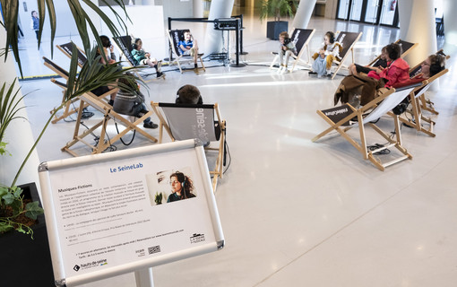 SeineLab : immersion sonore a La Seine Musicale. Un nouvel espace de d&eacute;couverte et d'exp&eacute;rimentation autour du num&eacute;rique et du son en acc&egrave;s libre les apr&egrave;s-midis du mercredi au samedi.