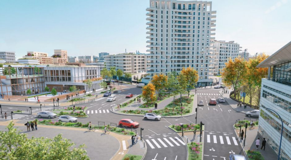 Le projet du Département des Hauts-de-Seine pour l'avenue de la Liberté à Clichy une vue du ciel du projet d'aménagement de l'avenue de la liberté à Clichy