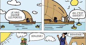 Contribution en BD yasmine la fermi&egrave;re du futur sur les &icirc;les flottantes