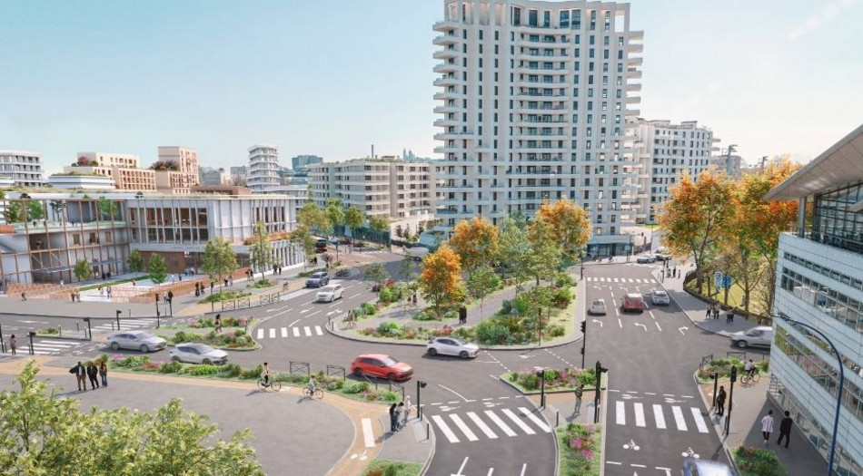 e projet du Département des Hauts-de-Seine pour l'avenue de la Liberté à Clichy Vue du ciel du projet d'aménagement de l'avenue de la Liberté à Clichy