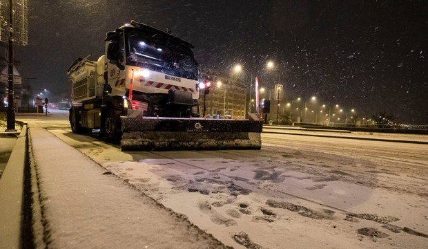 Opération de déneigement sur les routes départementales