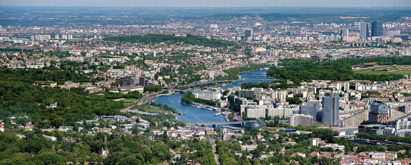 Vue aérienne du territoire