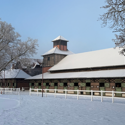 Le Haras de Jardy sous la neige , Marnes-la-Coquette, 