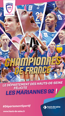 Les Mariannes 92 championnes de France de Ligue A féminine