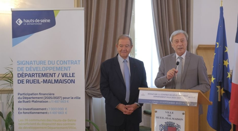 Patrick Ollier, maire de Rueil-Malmaison et Georges Siffredi, Président du Département des Hauts-de-Seine