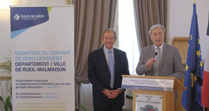 Patrick Ollier, maire de Rueil-Malmaison et Georges Siffredi, Président du Département des Hauts-de-Seine