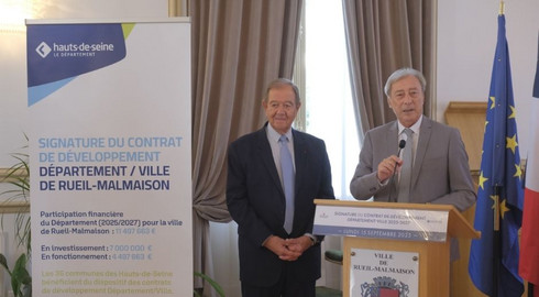 Patrick Ollier, maire de Rueil-Malmaison et Georges Siffredi, Président du Département des Hauts-de-Seine
