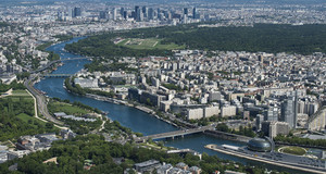 Vue aérienne du secteur concerné par le projet Coeur & Seine 