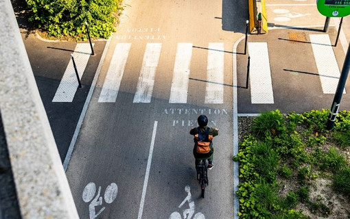 Piste cyclable dans les Hauts-de-Seine