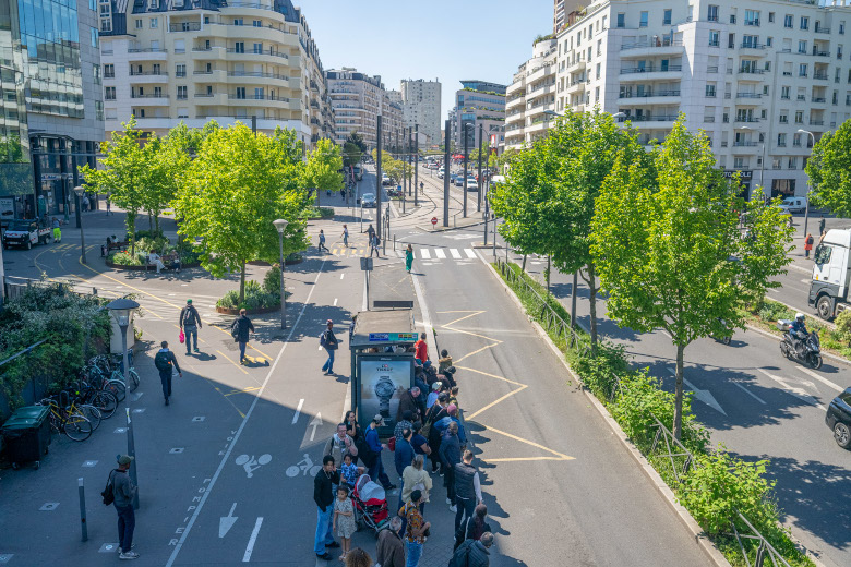 La RD 63 avant les travaux du pôle gare à Châtillon-Montrouge