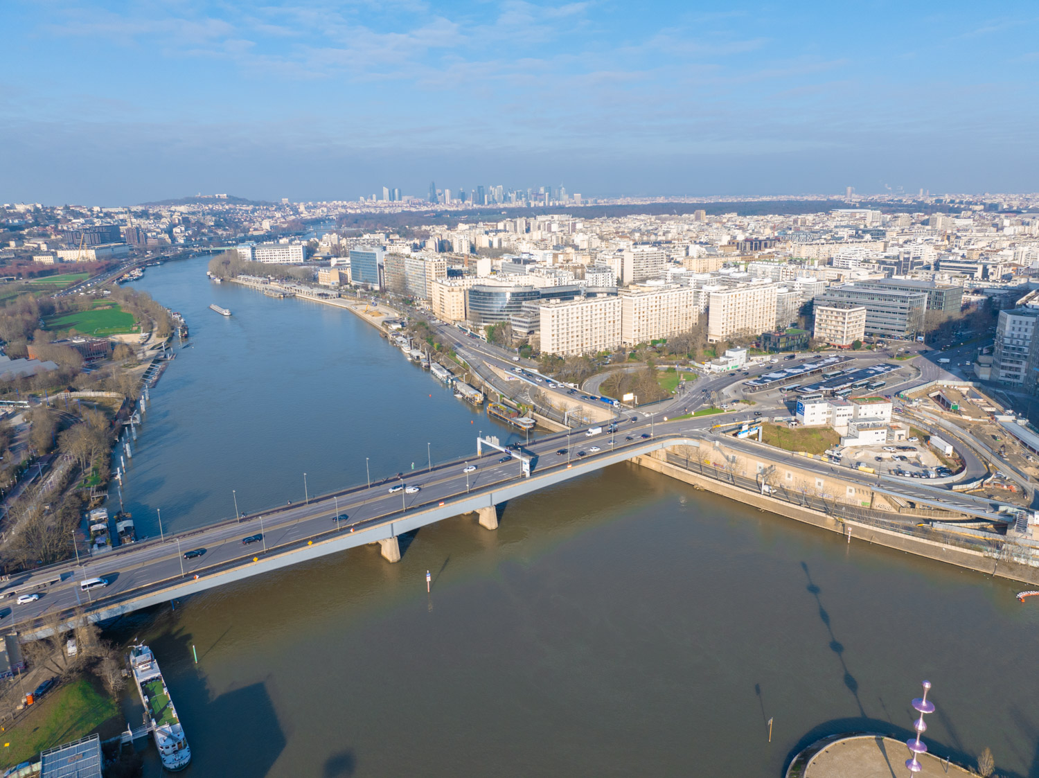Le pont de Sèvres vu du ciel